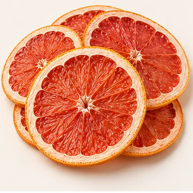 Illustrative dehydrated grapefruit slices