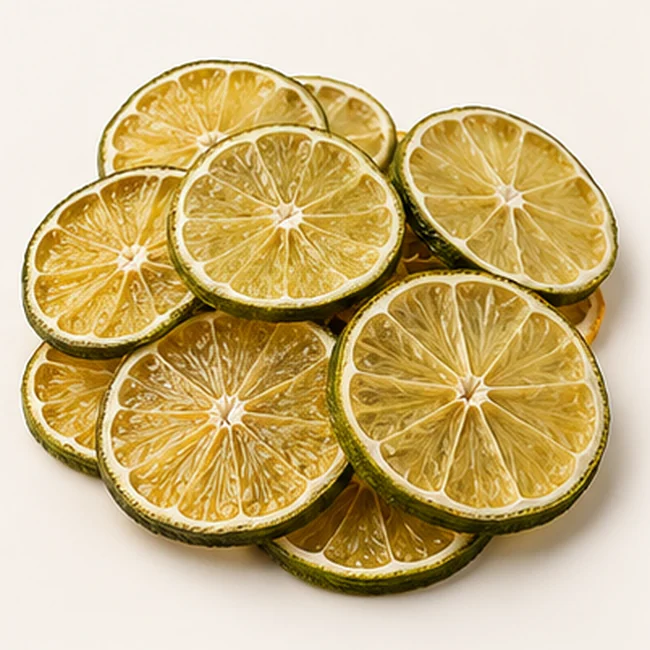 Illustrative dehydrated lime slices